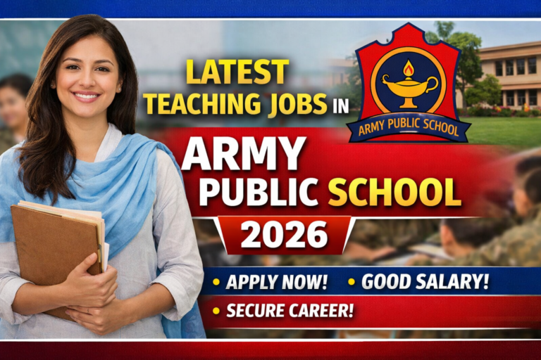 Latest teaching jobs in army public school 2026