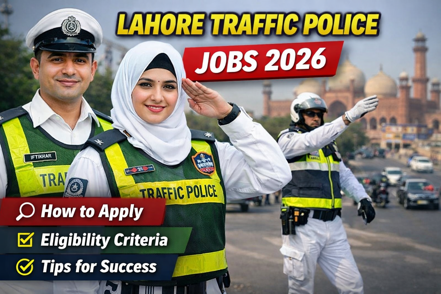 Lahore Traffic Police Jobs 2026